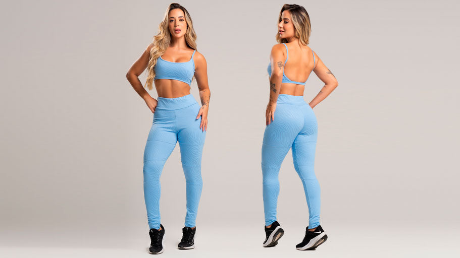 Nova Coleção Outono 2025: Calça Legging Cintura Alta Jacquard — Performance e Estilo em Alta