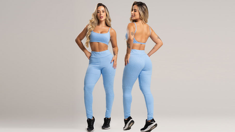 💥 Conforto e Estilo em Movimento: Calça Legging Recortes Cintura Alta Feminina Jacquard