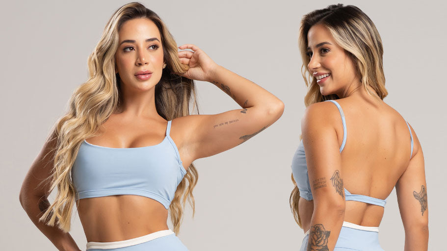 A elegância das costas nuas: o Top Alcinha Costas Nua Poliamida é o novo desejo fitness do Outono 2025!