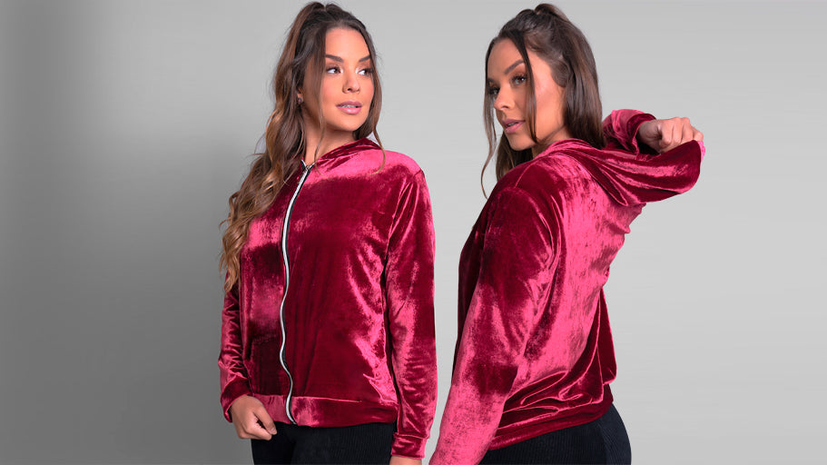 Casaco com Zíper de Veludo Molhado: Tendência do Inverno na MVB Modas