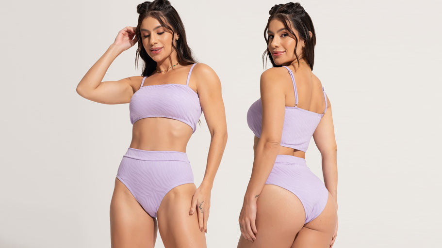 Biquíni Top Faixa Hot Pants Texturizado Jacquard – elegância, conforto e tendência em um só look