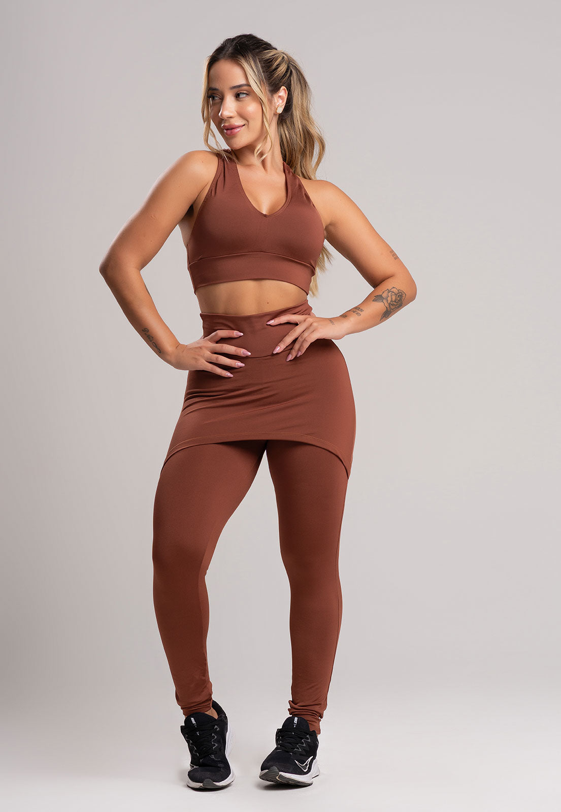 Calça Legging Suplex Saia Tapa Bumbum Safari - MVB MODAS