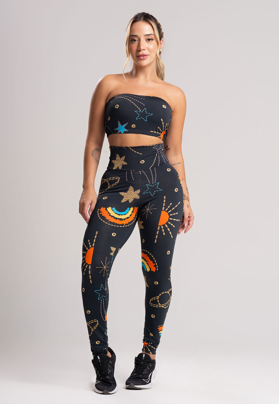 Calça Legging Cintura Alta Azul Marinho - MVB MODAS