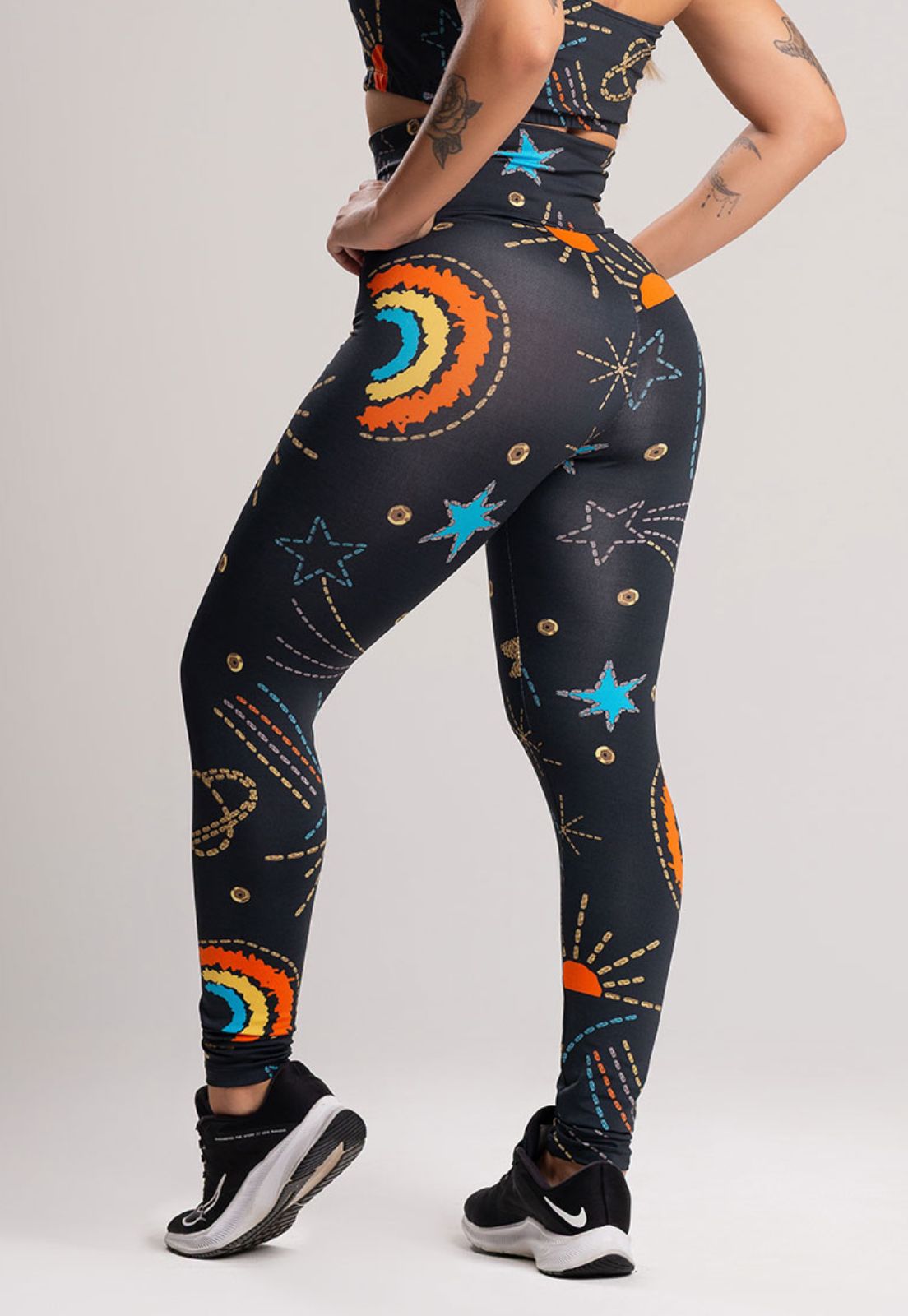 Calça Legging Cintura Alta Azul Marinho - MVB MODAS