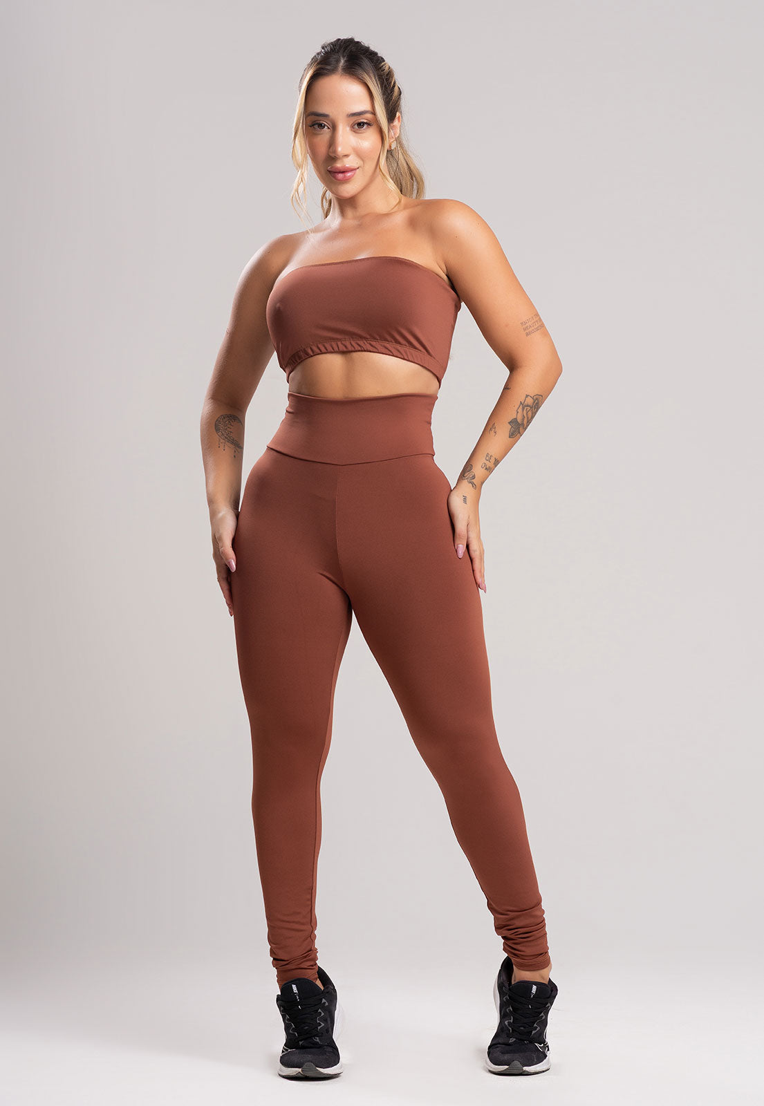 Calça Legging Cintura Alta Azul Marinho - MVB MODAS