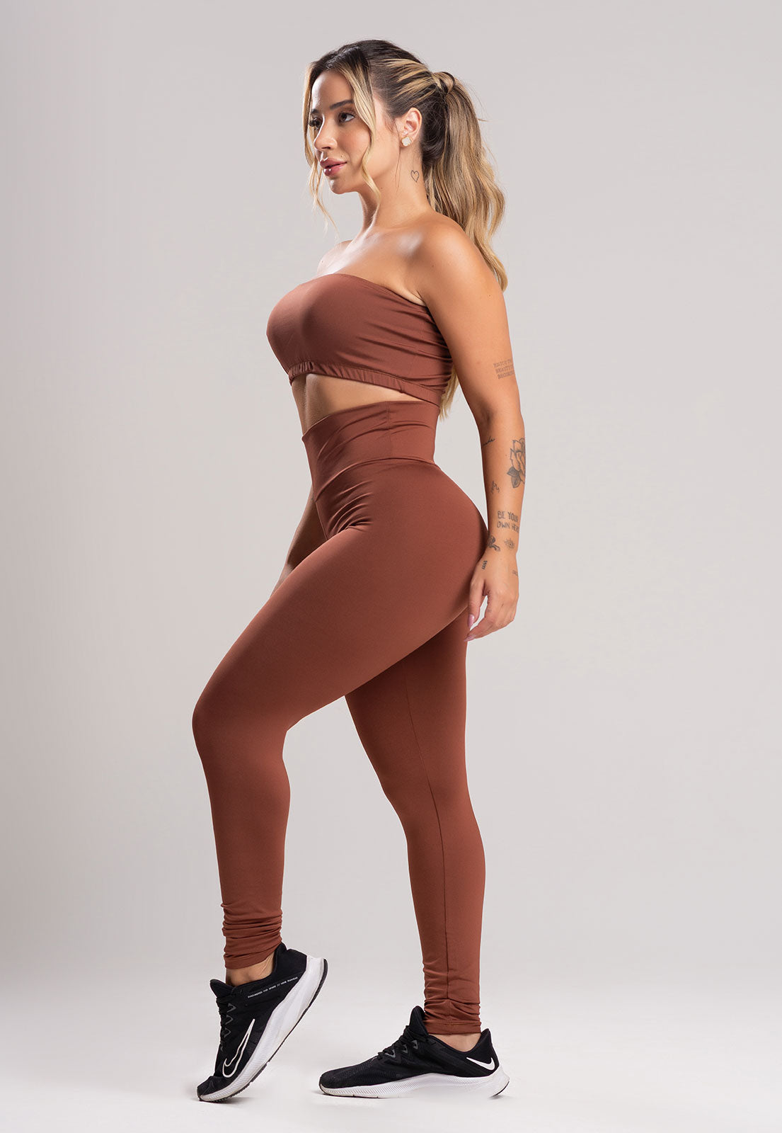 Calça Legging Cintura Alta Azul Marinho - MVB MODAS