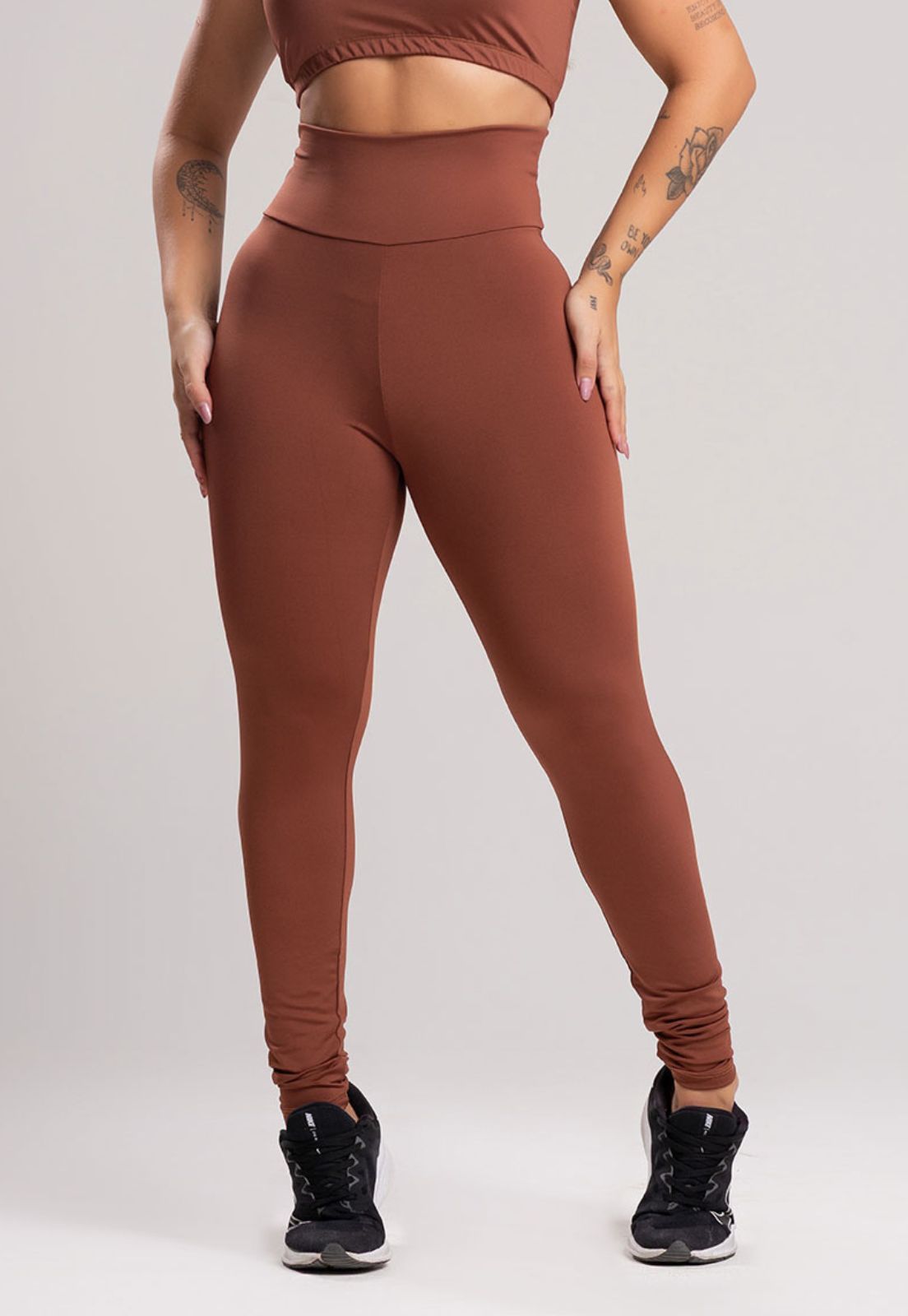 Calça Legging Cintura Alta Azul Marinho - MVB MODAS