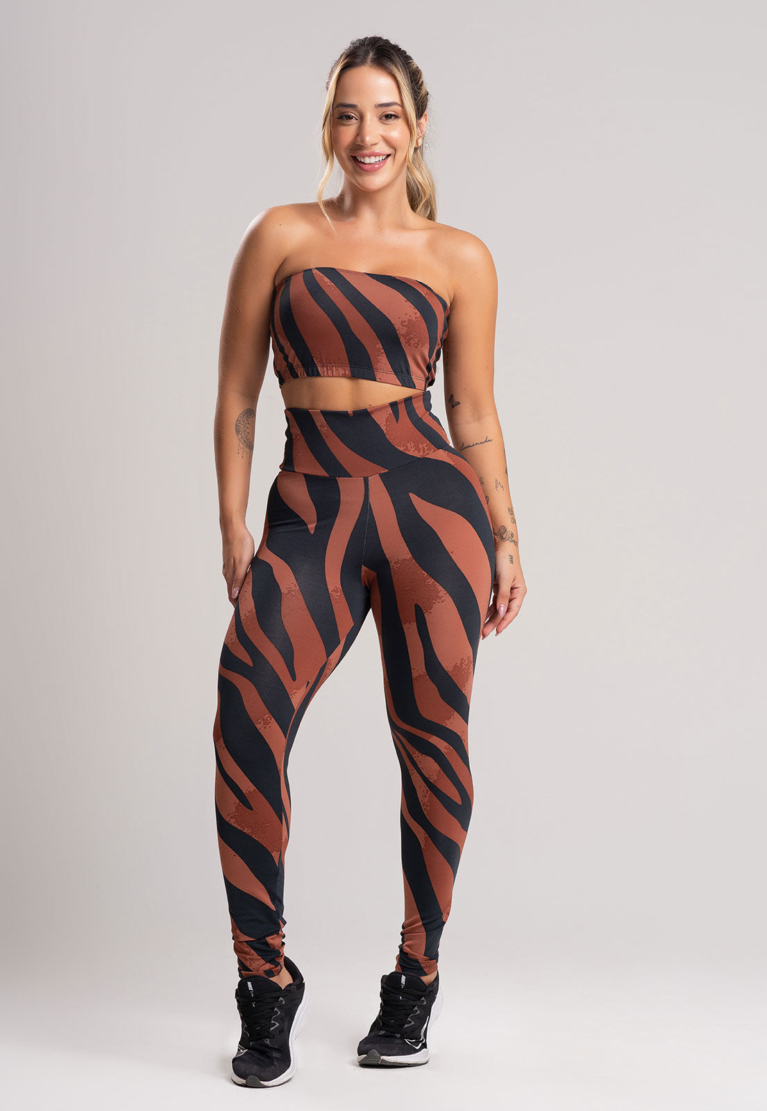 Calça Legging Cintura Alta Azul Marinho - MVB MODAS