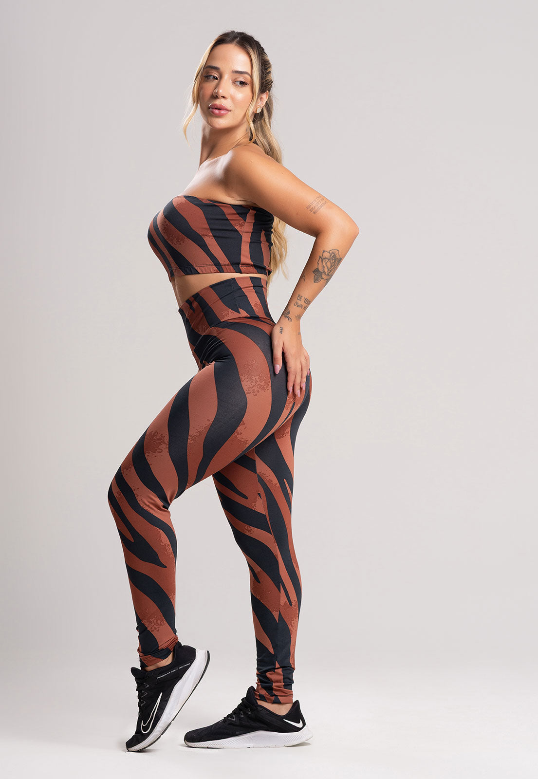 Calça Legging Cintura Alta Azul Marinho - MVB MODAS