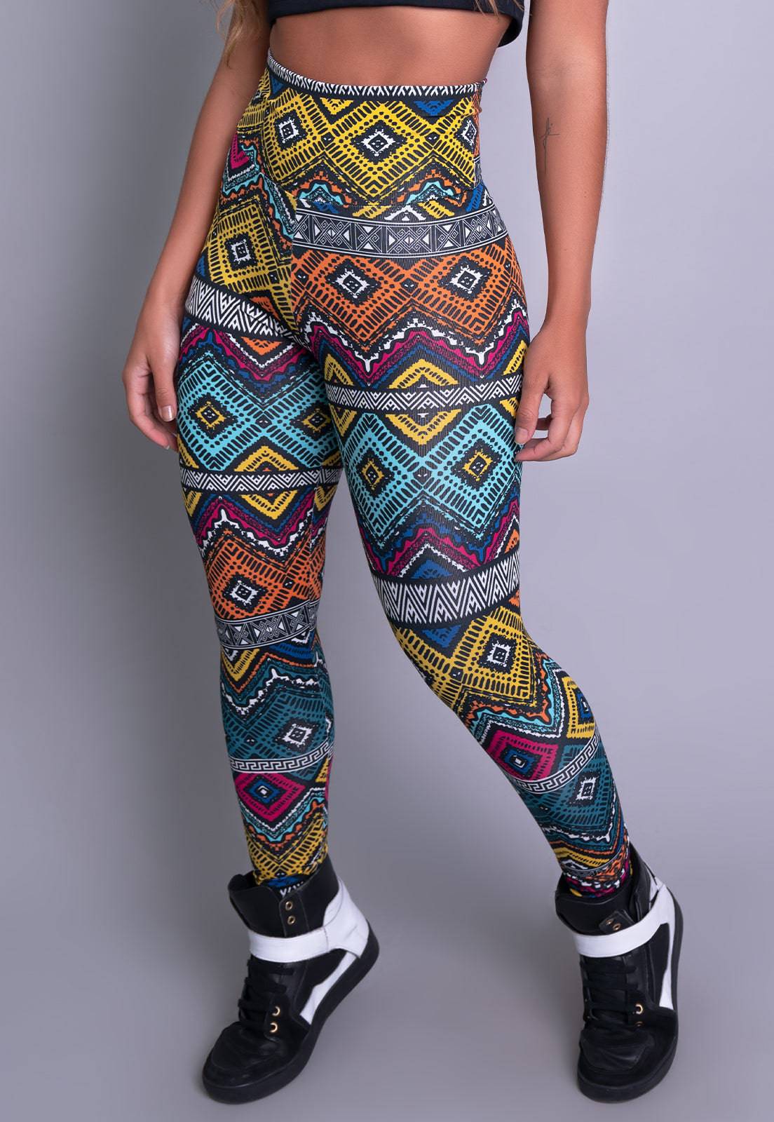 Calça Legging Cintura Alta Mandala - MVB MODAS