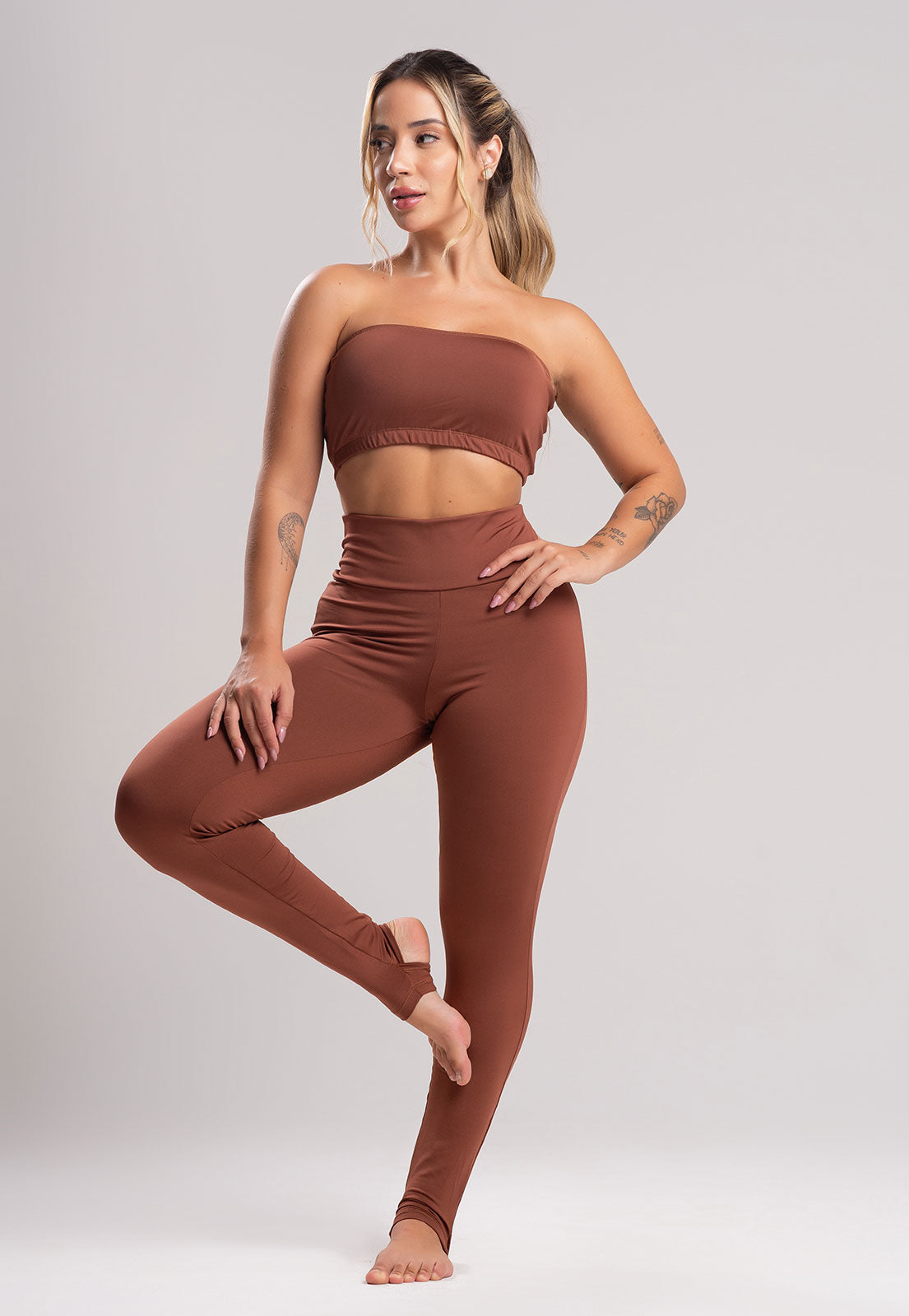 Calça Legging Pezinho Cintura Alta Azul - MVB MODAS