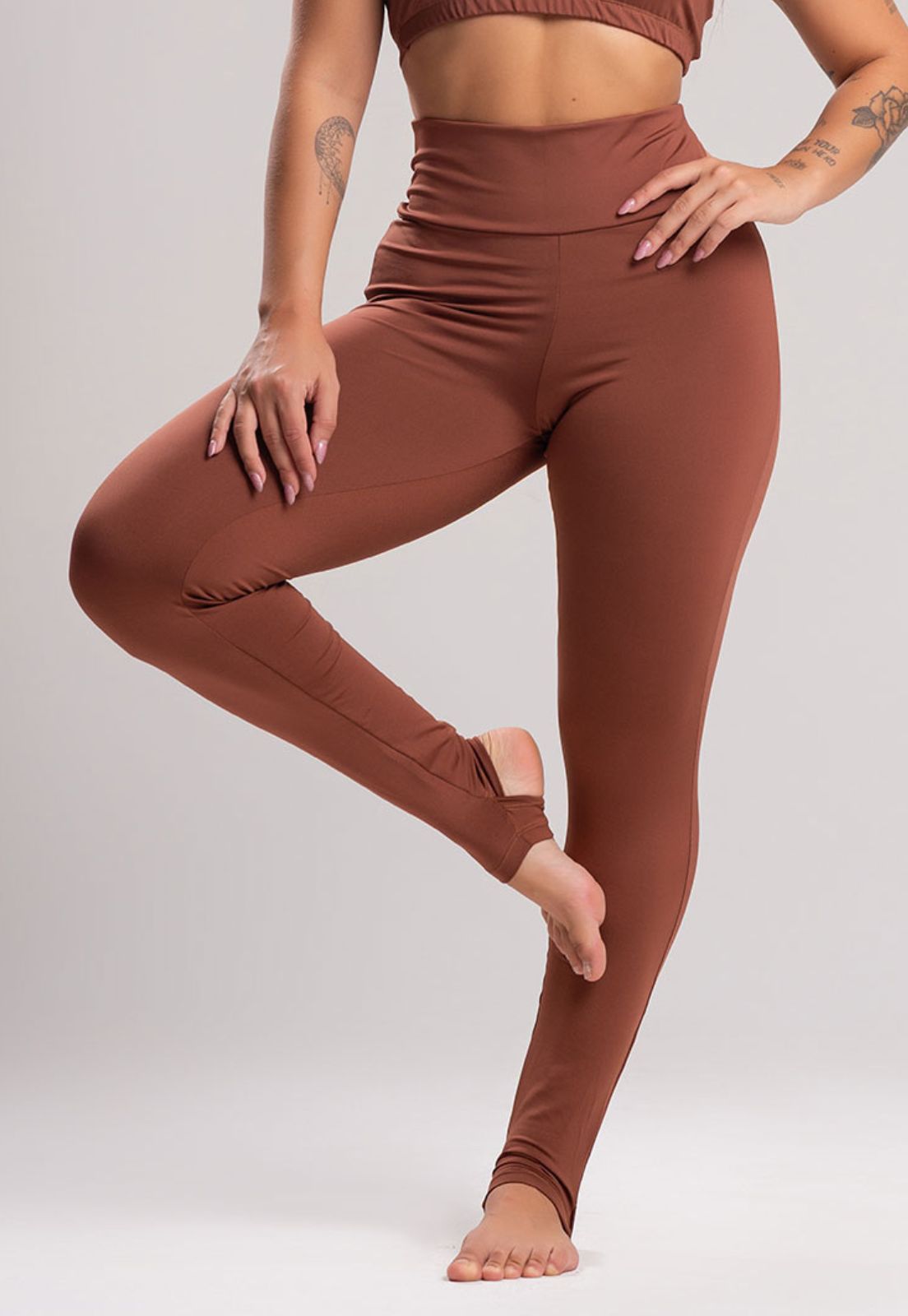 Calça Legging Pezinho Cintura Alta Azul - MVB MODAS