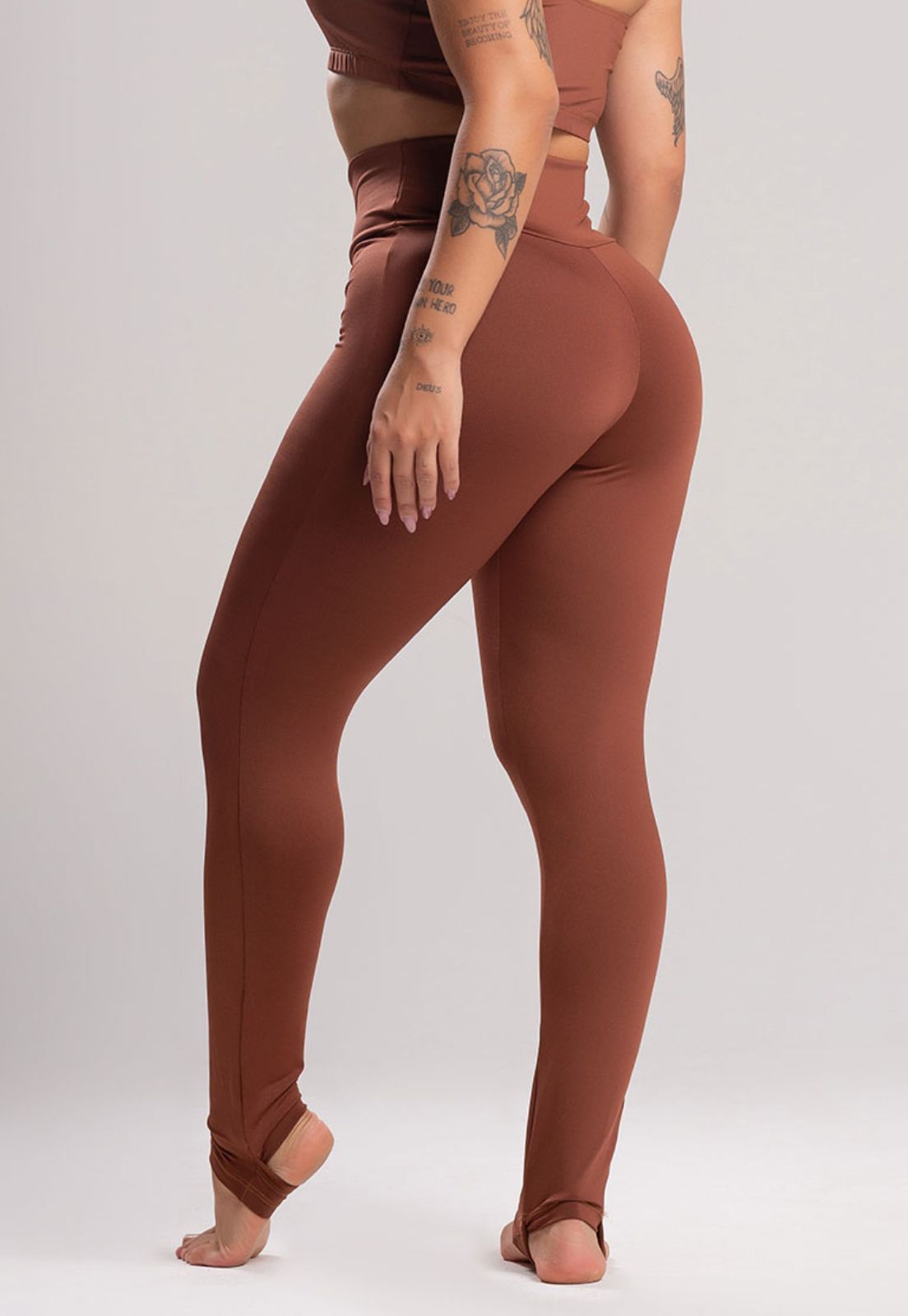 Calça Legging Pezinho Cintura Alta Azul - MVB MODAS