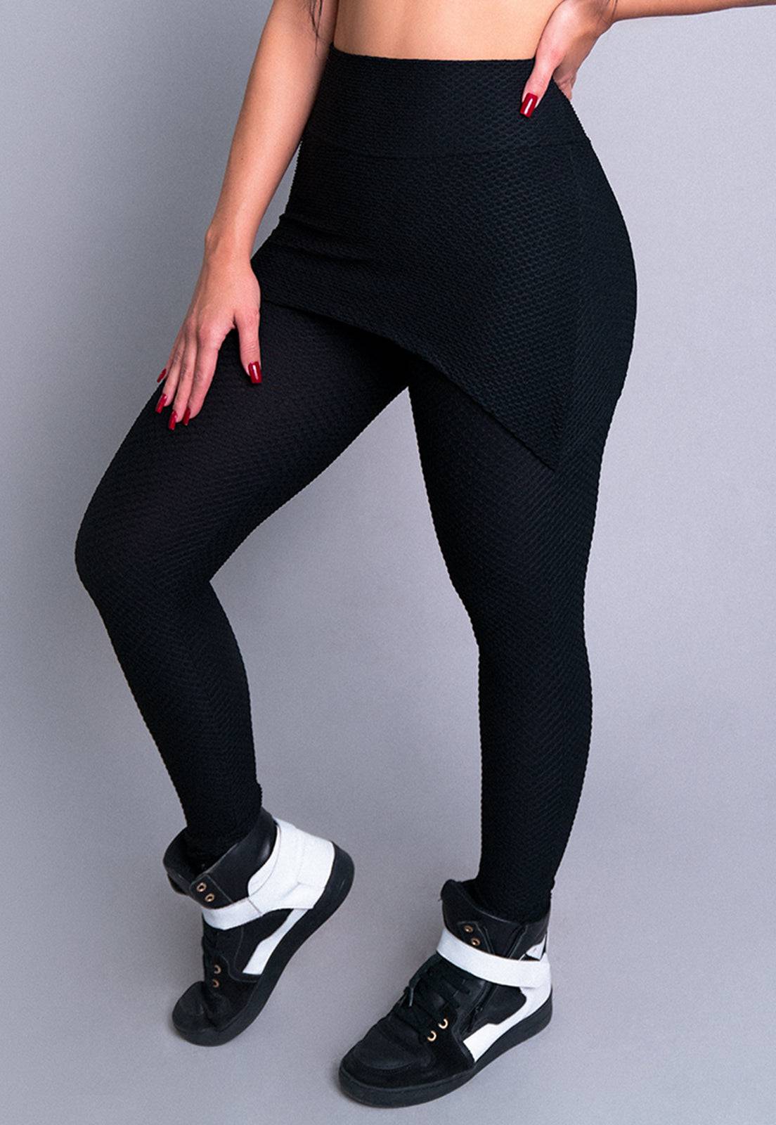 Calça Legging Bolha Saia Tapa Bumbum Cinza - MVB MODAS