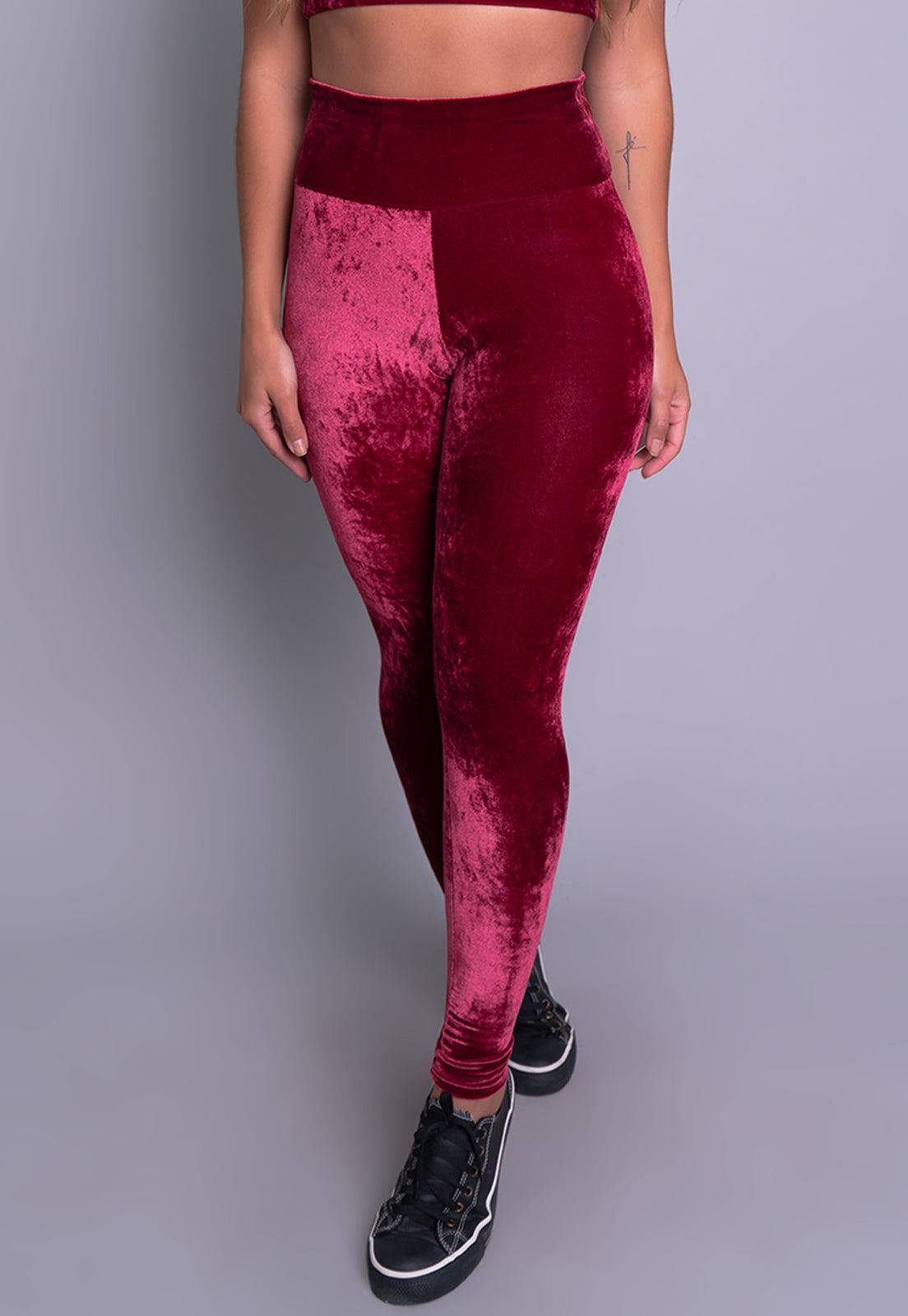 Calça Veludo Molhado Vinho - MVB MODAS