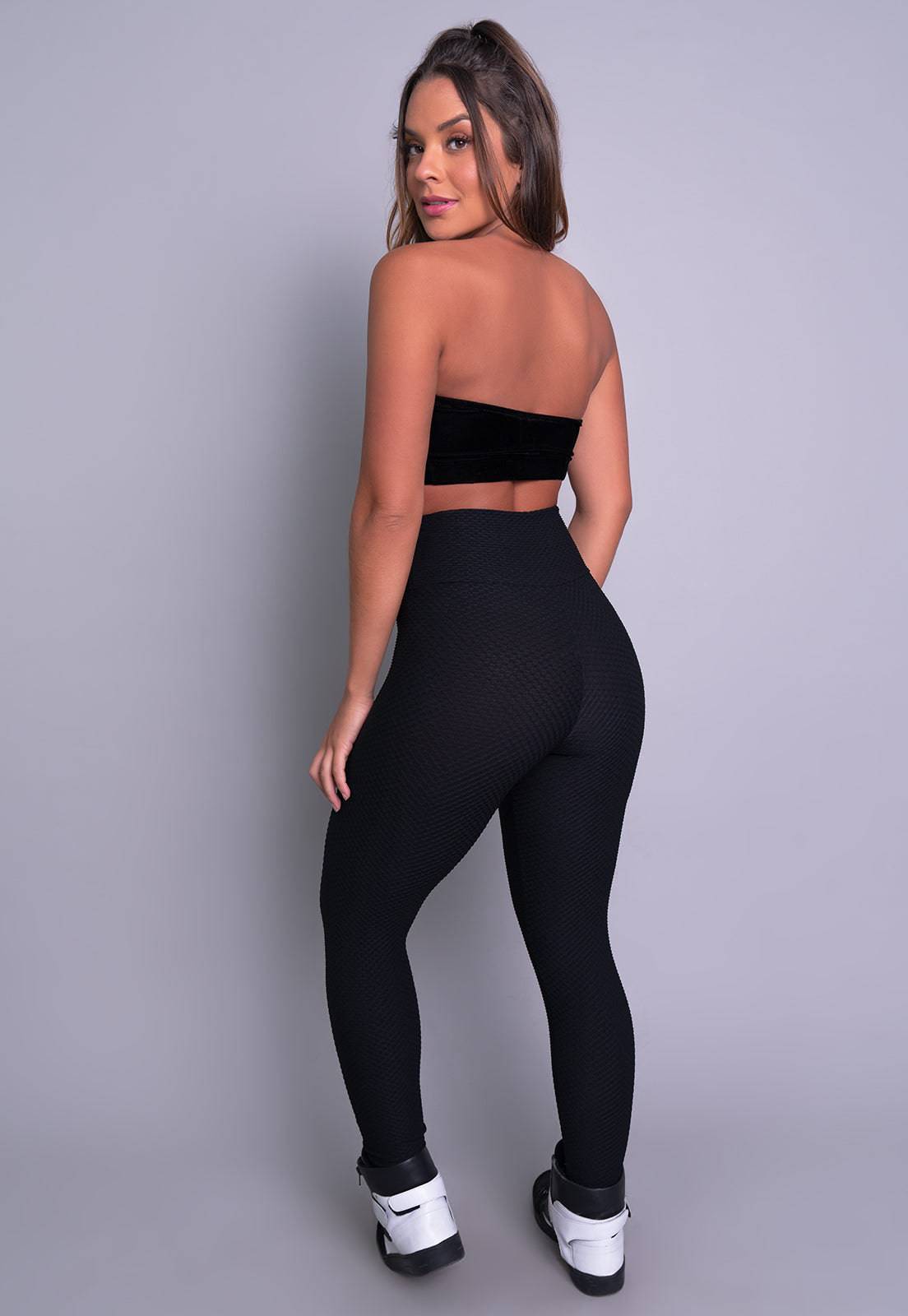 Calça Legging Bolha Cintura Alta Vermelho - MVB MODAS