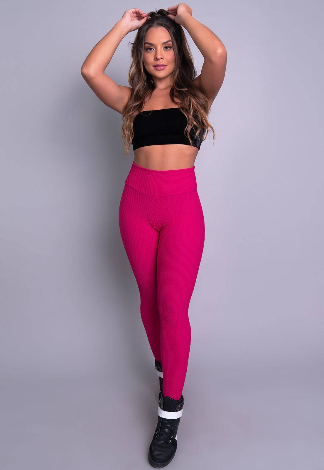 Calça Legging Bolha Cintura Alta Vermelho - MVB MODAS