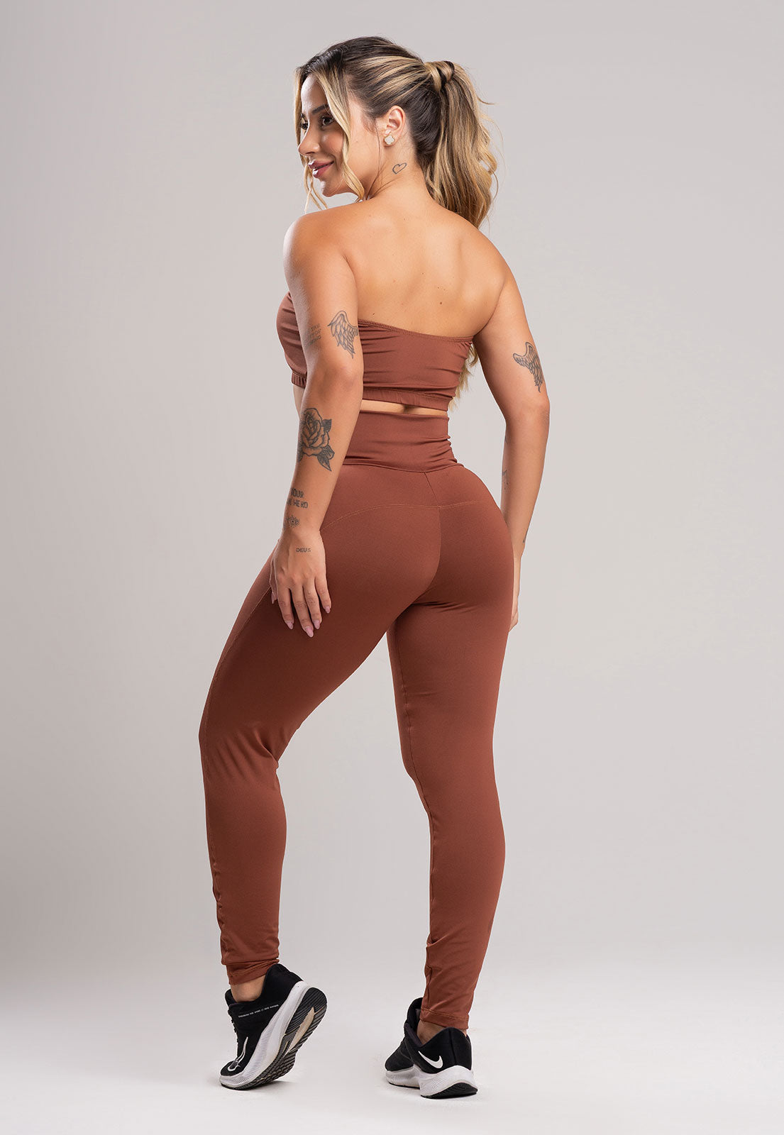 Calça Legging Montaria Cintura Alta Azul Marinho - MVB MODAS