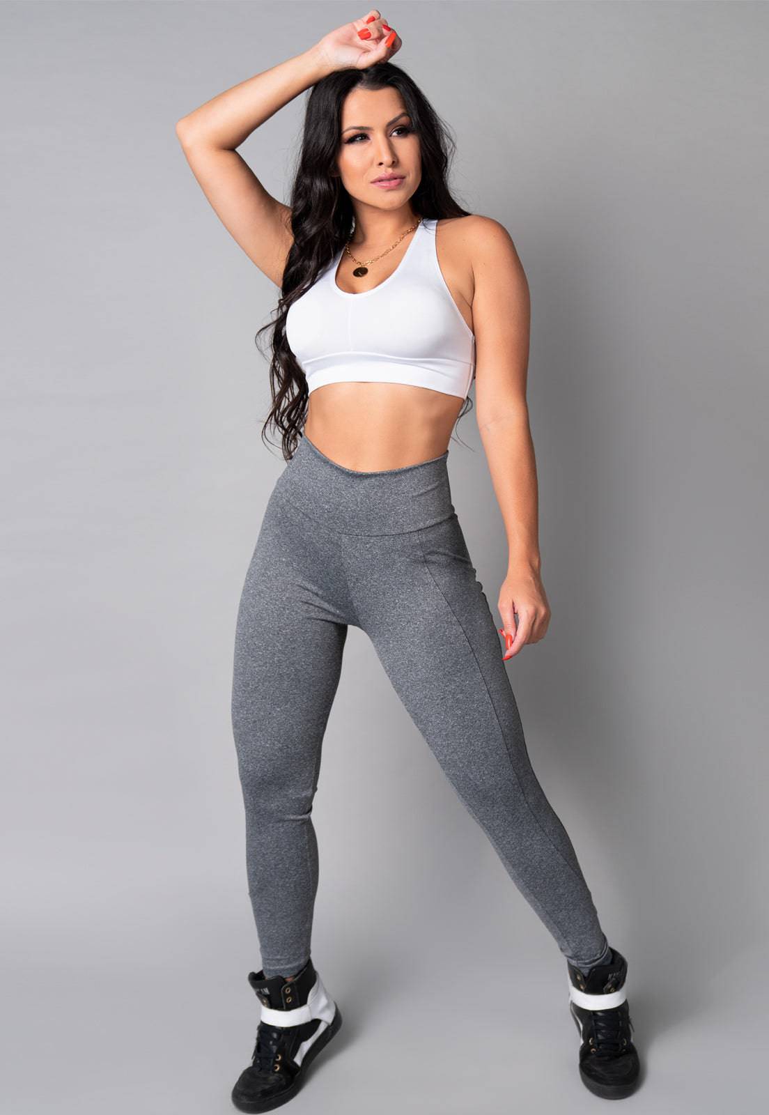 Calça Legging Montaria Cintura Alta Rosa - MVB MODAS