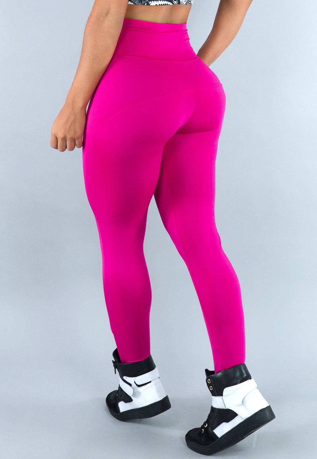 Calça Legging Montaria Cintura Alta Rosa - MVB MODAS