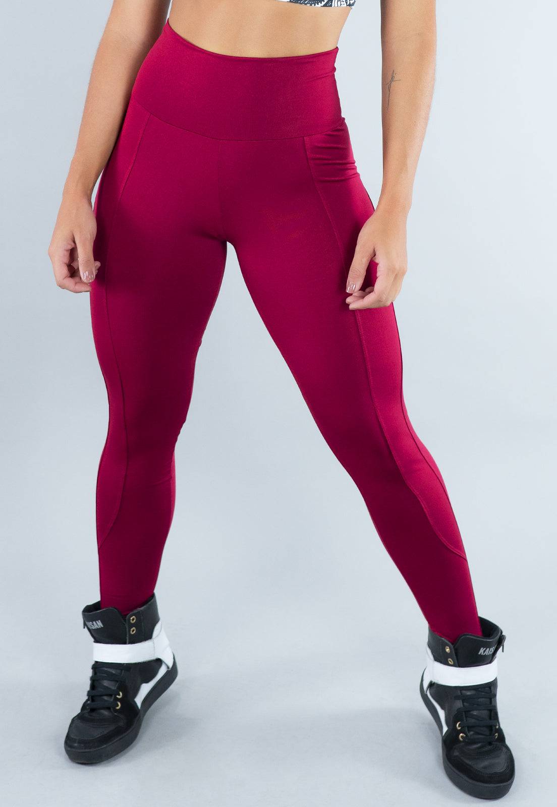 Calça Legging Montaria Cintura Alta Rosa - MVB MODAS