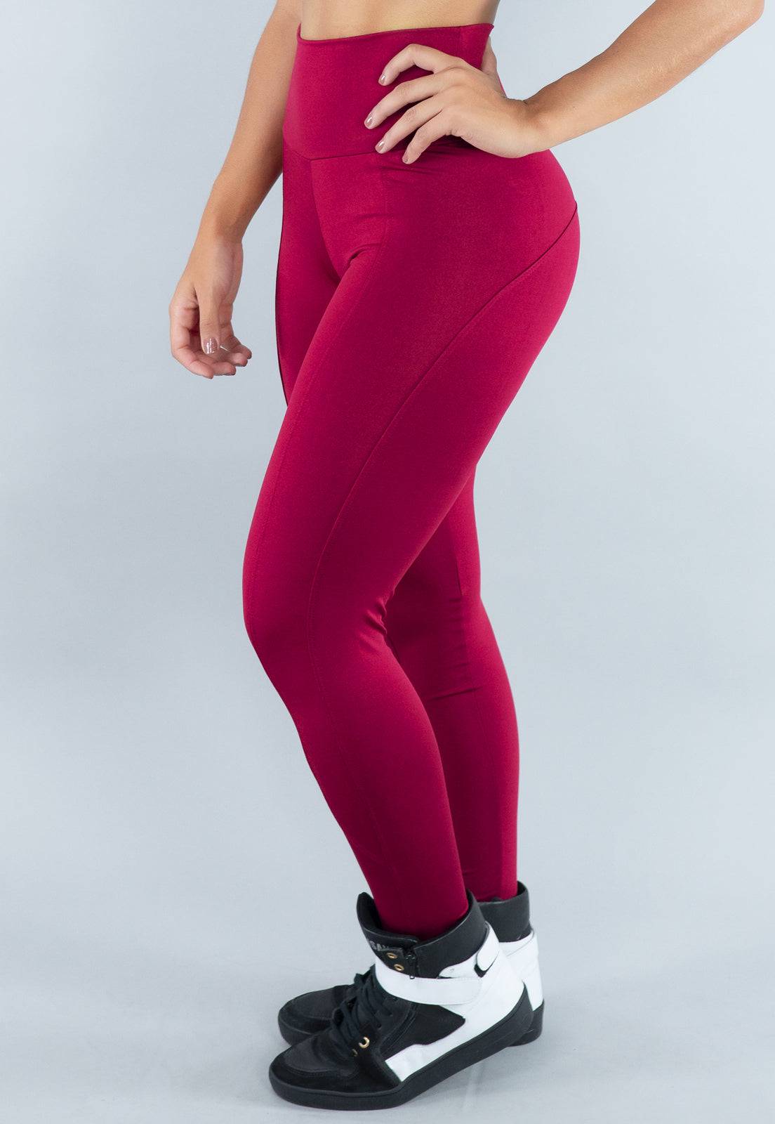 Calça Legging Montaria Cintura Alta Rosa - MVB MODAS
