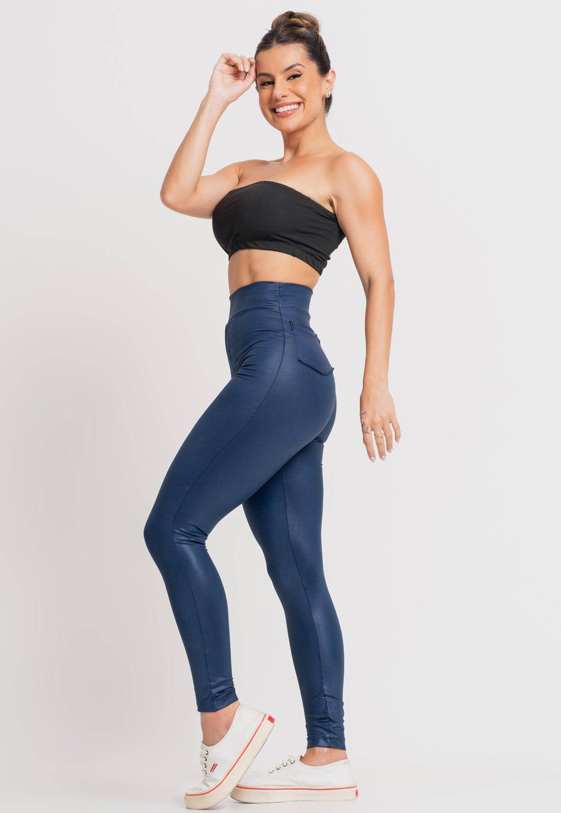 Calça Cirrê Disco Hot Pants Preto - MVB MODAS