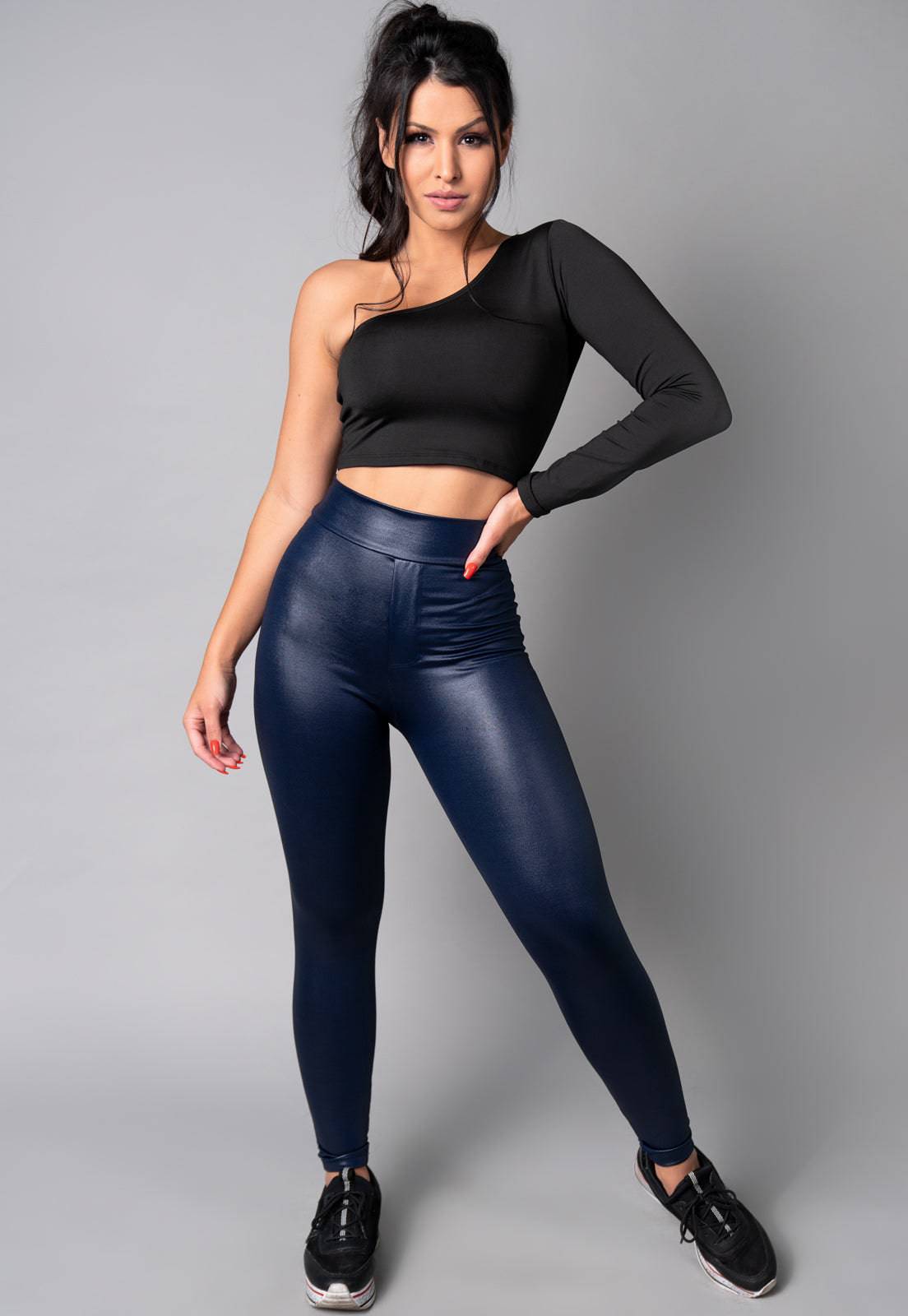 Calça Legging Cirrê Marrom - MVB MODAS