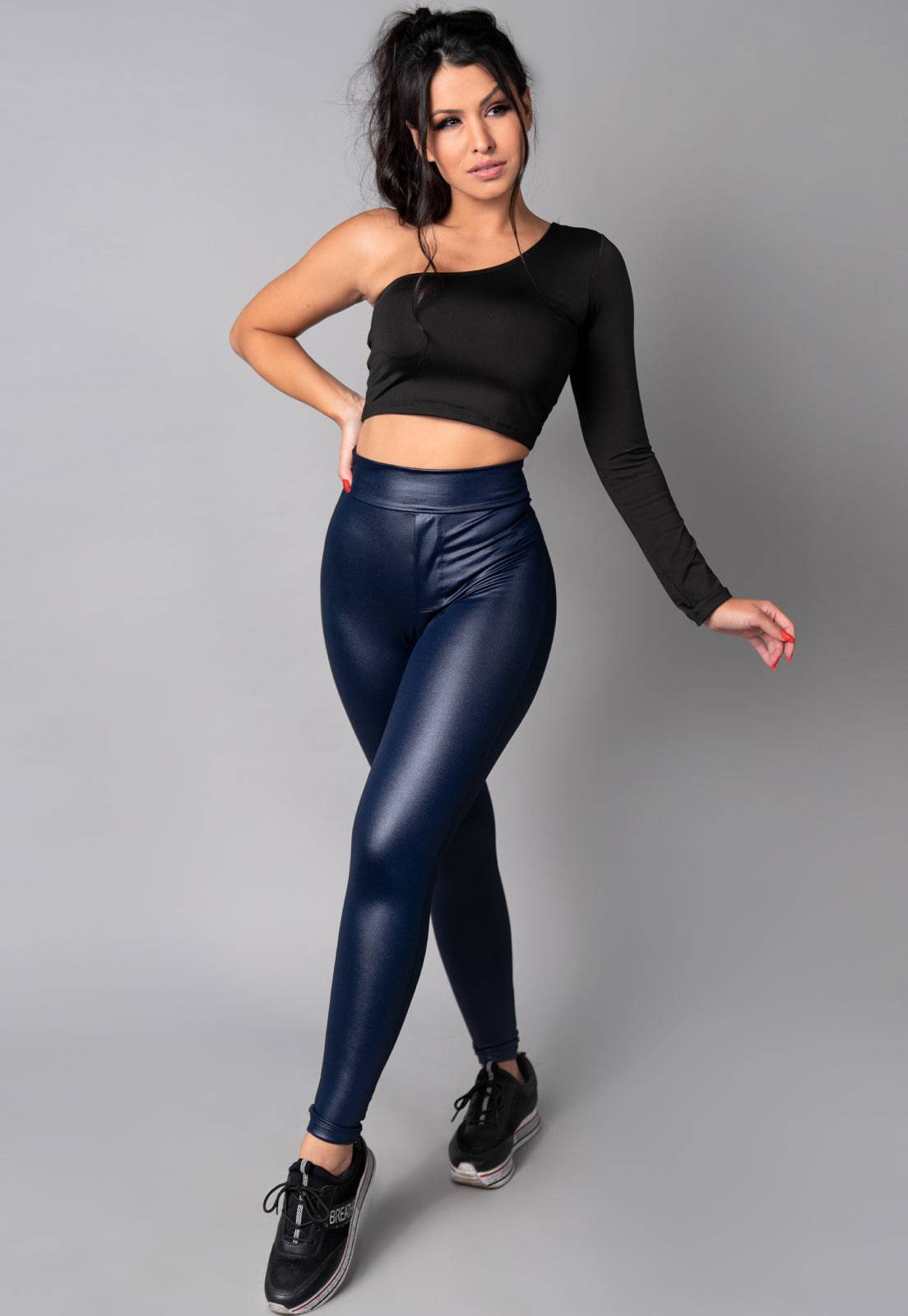 Calça Legging Cirrê Marrom - MVB MODAS