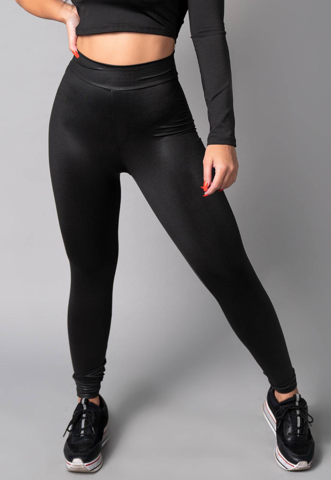 Calça Legging Cirrê Marrom - MVB MODAS