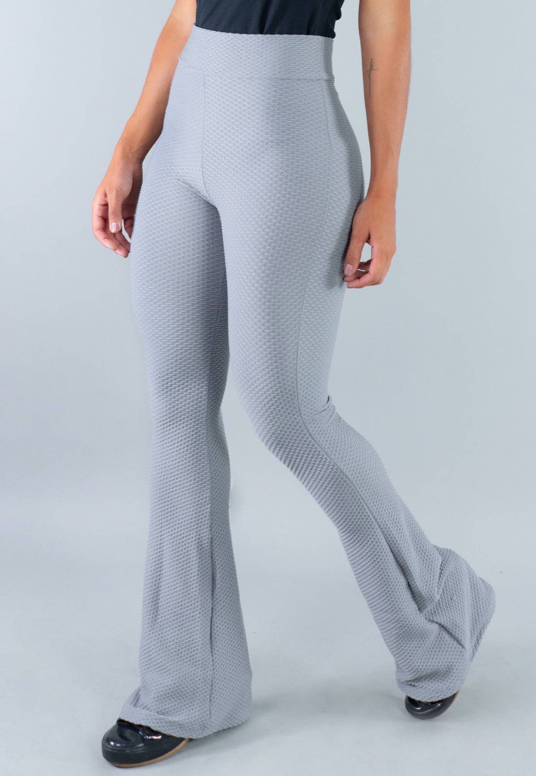 Calça Flare Pantalona Bolha Cinza - MVB MODAS