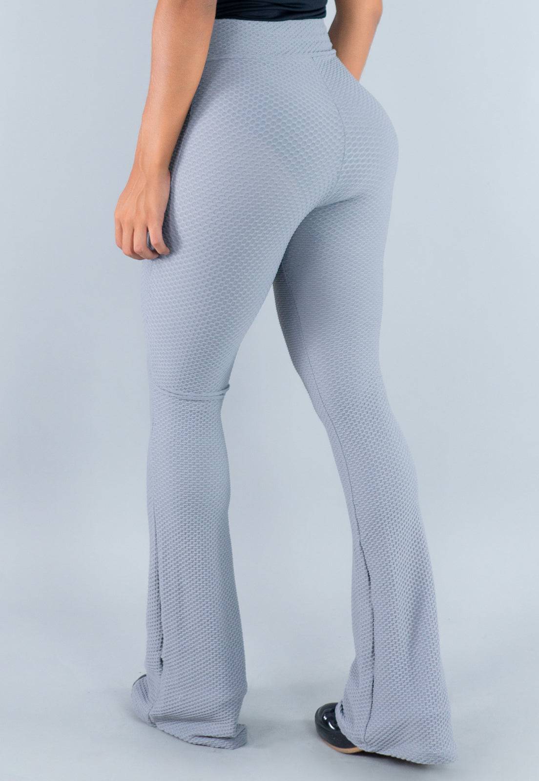 Calça Flare Pantalona Bolha Cinza - MVB MODAS