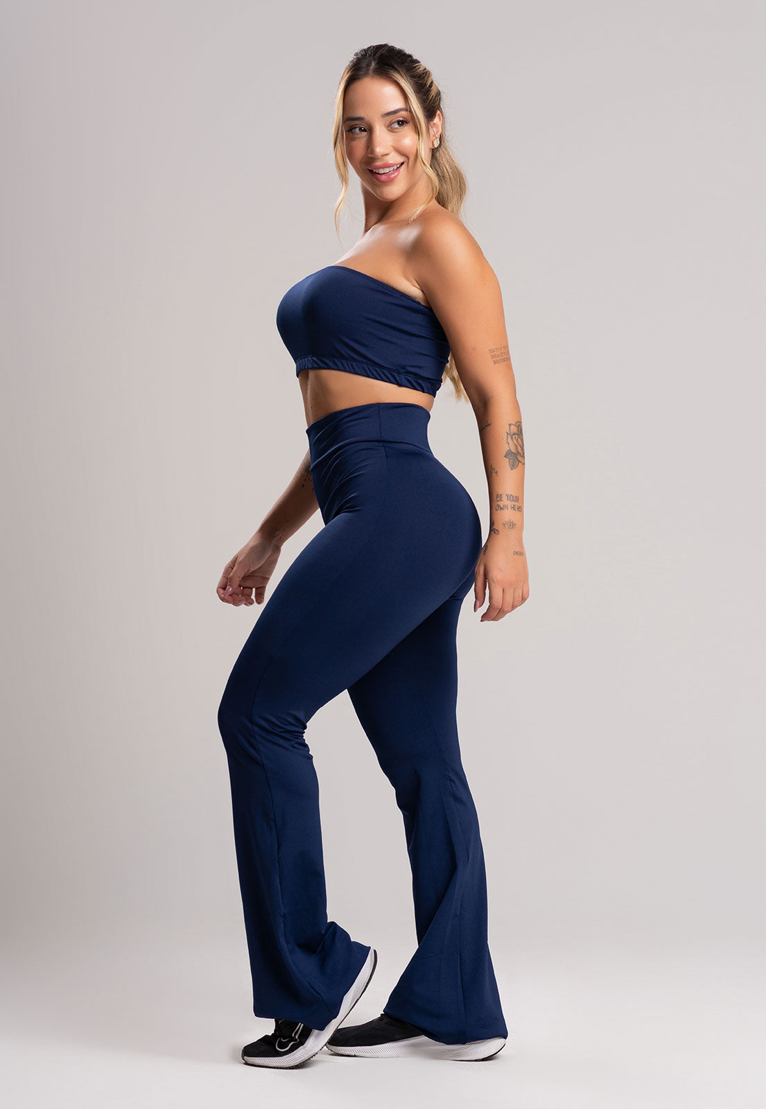 Calça Flare Pantalona Cintura Alta Cosmic - MVB MODAS