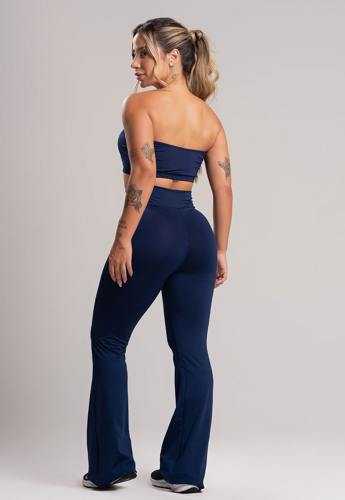 Calça Flare Pantalona Cintura Alta Cosmic - MVB MODAS