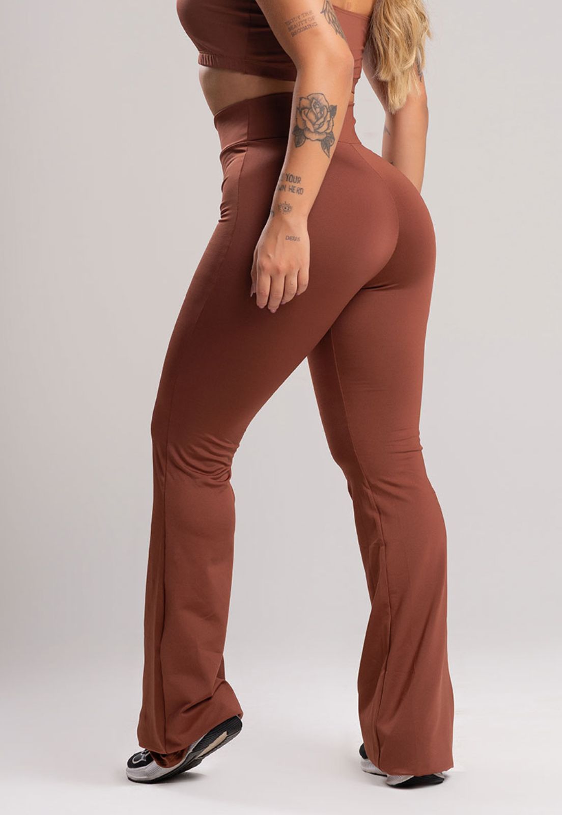Calça Flare Pantalona Cintura Alta Cosmic - MVB MODAS