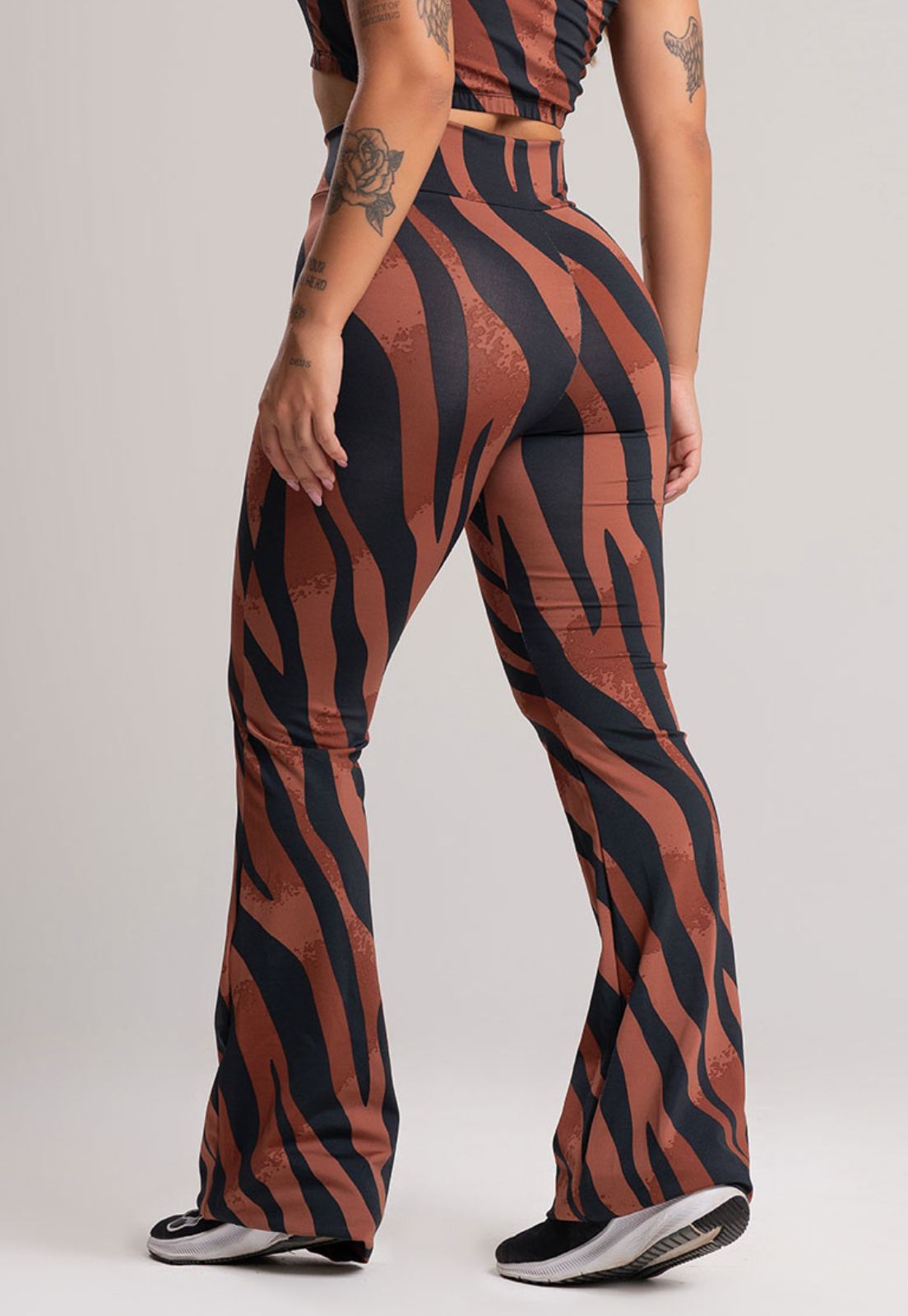 Calça Flare Pantalona Cintura Alta Cosmic - MVB MODAS