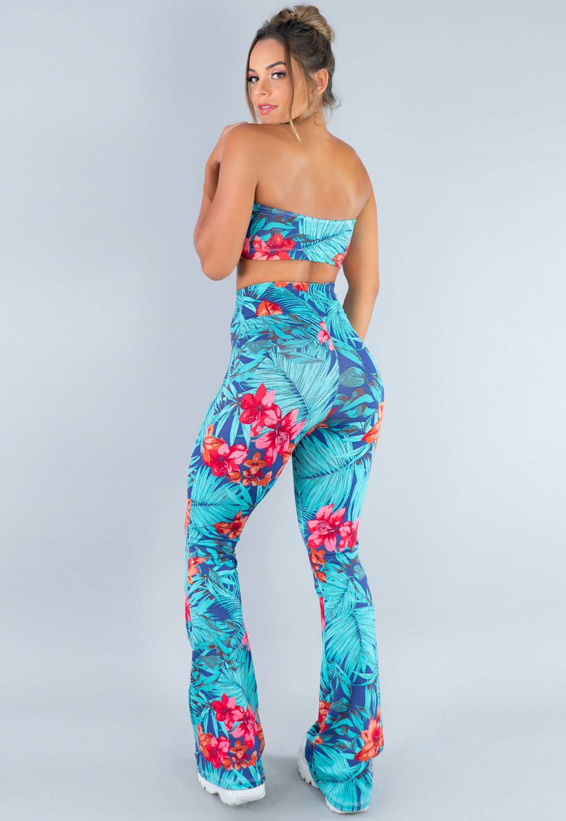 Calça Flare Pantalona Cintura Alta Mandala - MVB MODAS