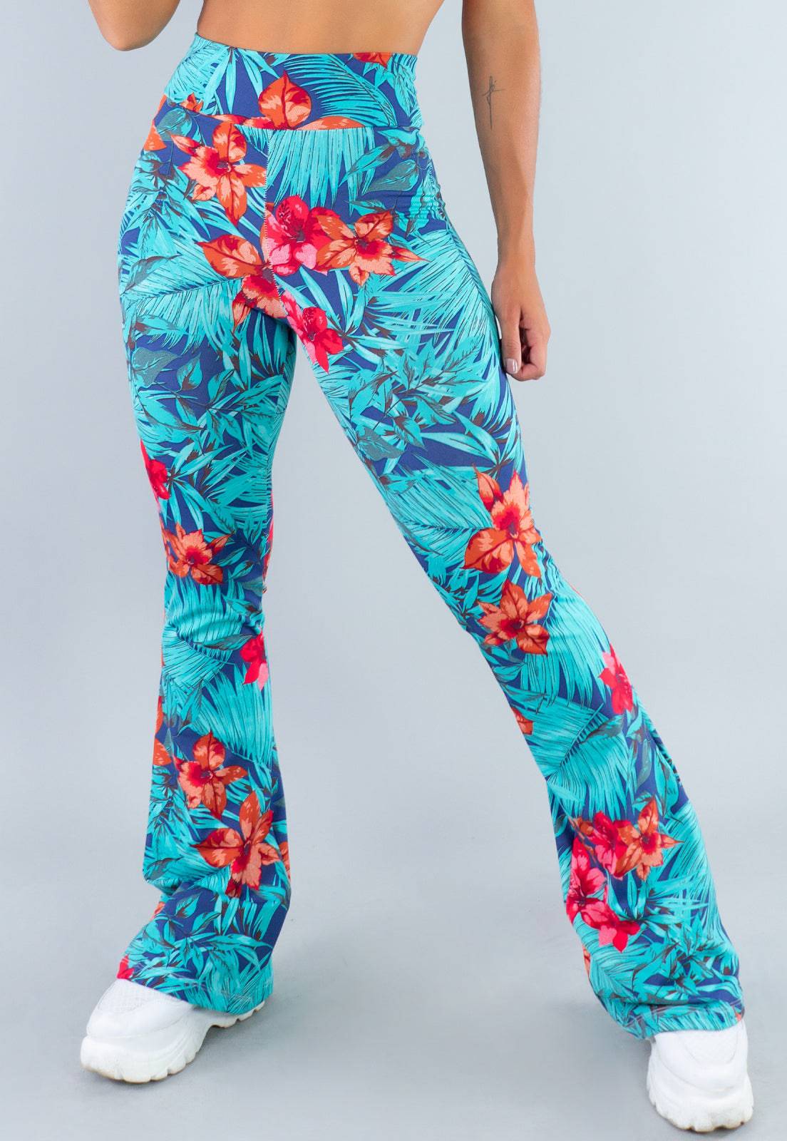 Calça Flare Pantalona Cintura Alta Mandala - MVB MODAS