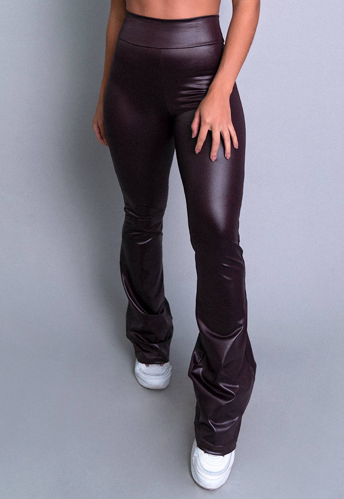 Calça Pantalona Flare Cirrê Azul - MVB MODAS