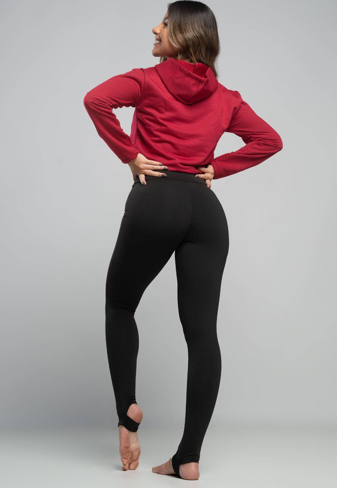 Calça Legging Pezinho Peluciada Preto - MVB MODAS