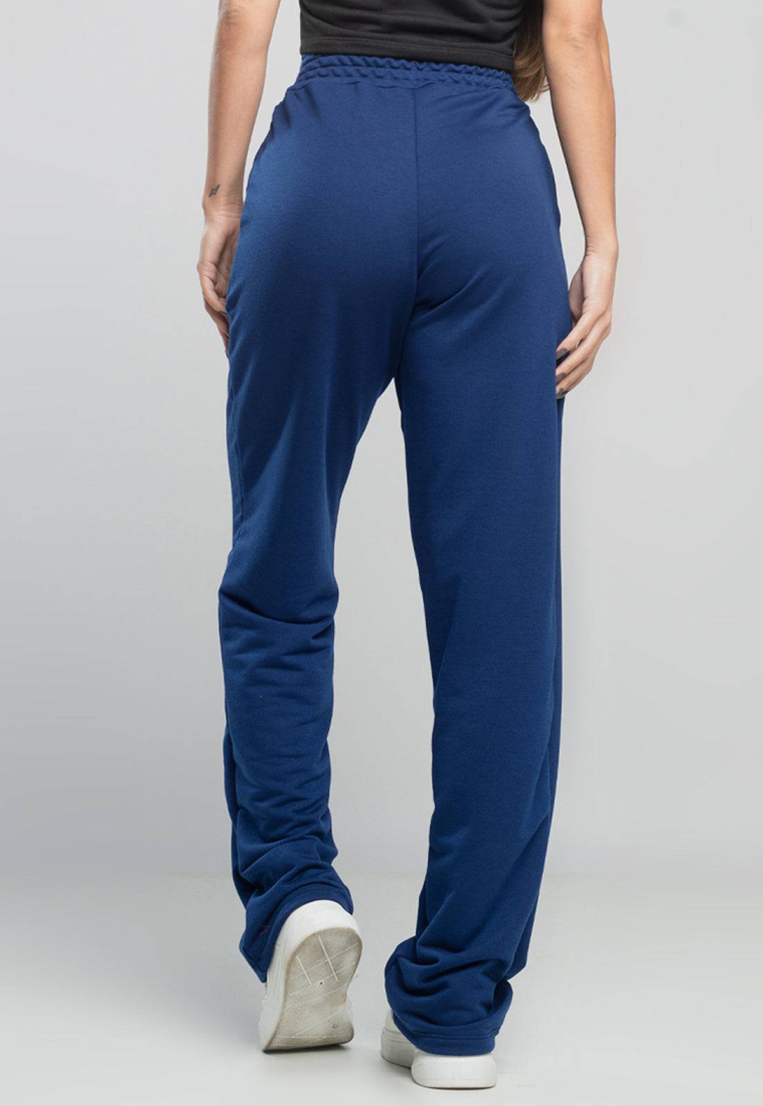 Calça Pantalona Wide Leg Azul - MVB MODAS