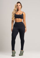 Calça Legging Recortes Cintura Alta Feminina Jacquard Lilás - MVB MODAS