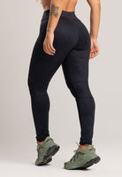 Calça Legging Recortes Cintura Alta Feminina Jacquard Lilás - MVB MODAS