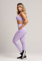 Calça Legging Bolsos Cintura Alta Feminina Jacquard Preto - MVB MODAS