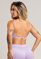 Top Alcinha Costas Nua Jacquard Lilás - MVB MODAS