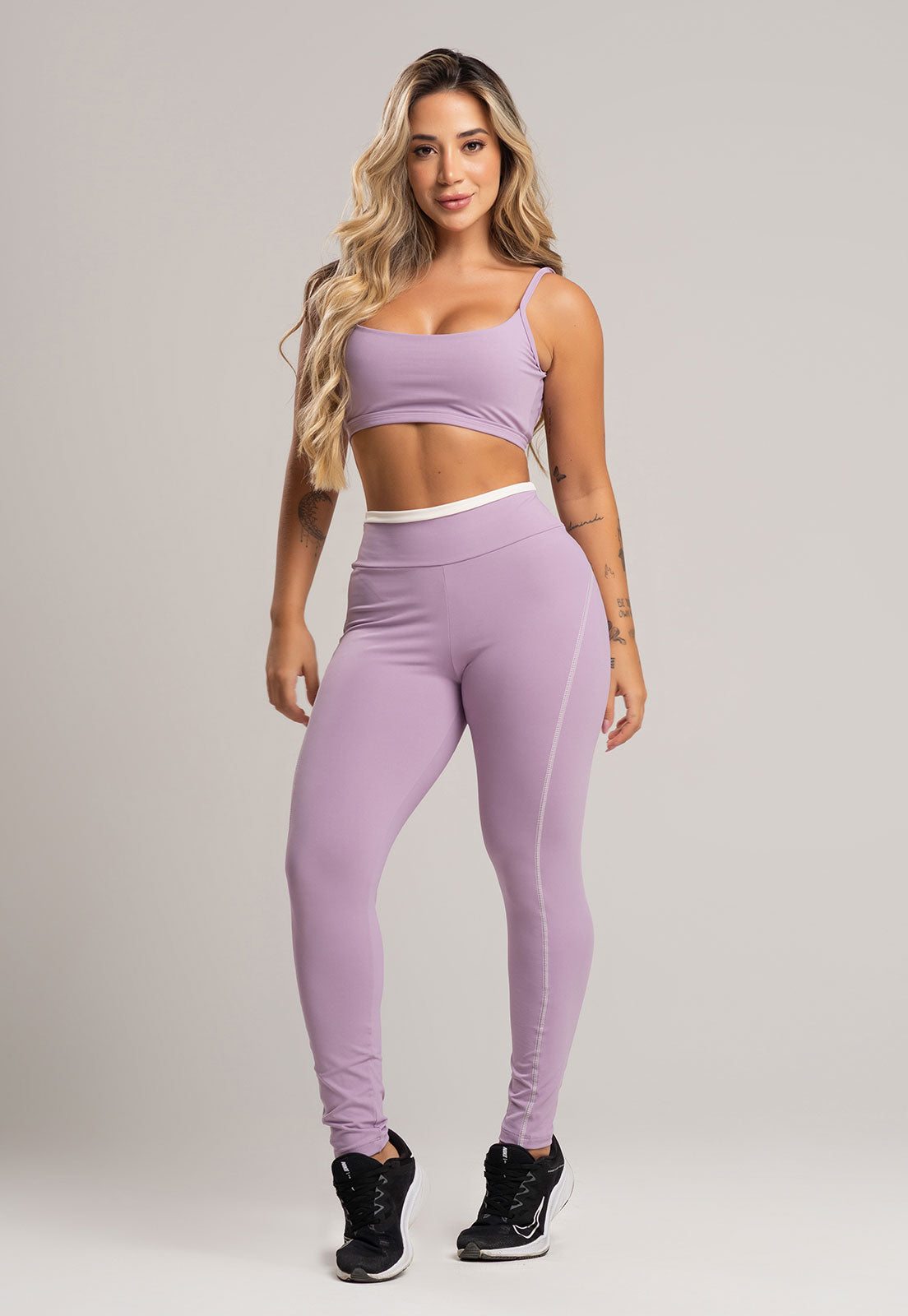 Calça Legging Cós de Vira Cintura Alta Feminina Poliamida Pistache - MVB MODAS