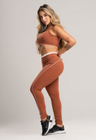 Calça Legging Cós de Vira Cintura Alta Feminina Poliamida Pistache - MVB MODAS