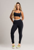 Calça Legging Cós de Vira Cintura Alta Feminina Poliamida Pistache - MVB MODAS