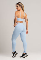 Calça Legging com Elástico Cintura Alta Feminina Poliamida Preto - MVB MODAS