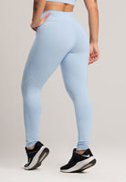 Calça Legging com Elástico Cintura Alta Feminina Poliamida Preto - MVB MODAS